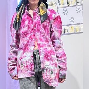 Pink Tie-Dye Women's Jacket